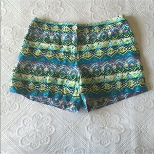 Madison - Linen Blend Patterned Shorts
